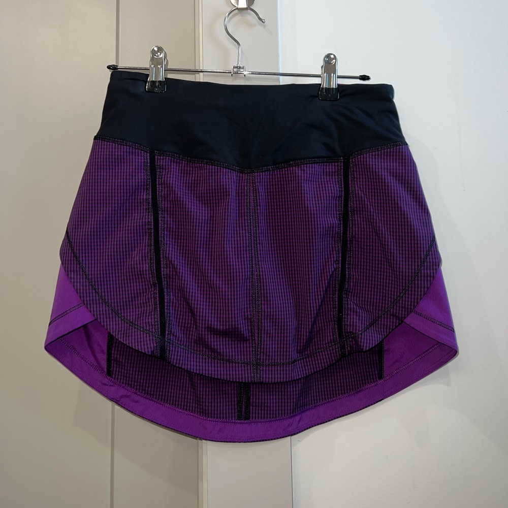 Purple and black lululemon tennis/ golf skirt. Size 2